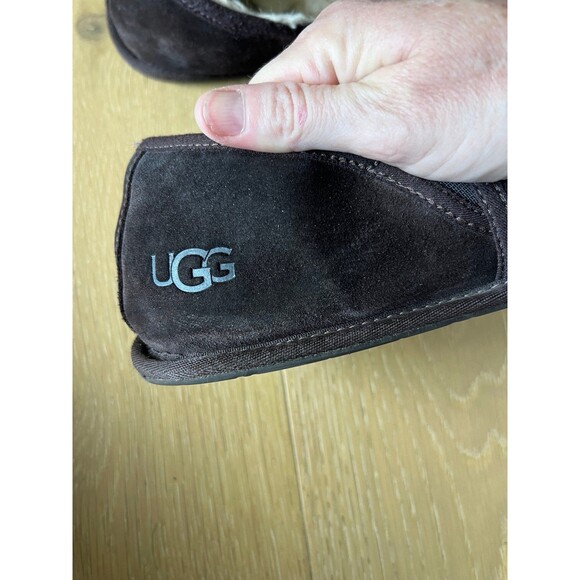 UGG SCUFF ROMEO II ESPRESSO SUEDE SHEEPSKIN MOCCASIN SLIPPERS SIZE US 13 MEN - Picture 6 of 9